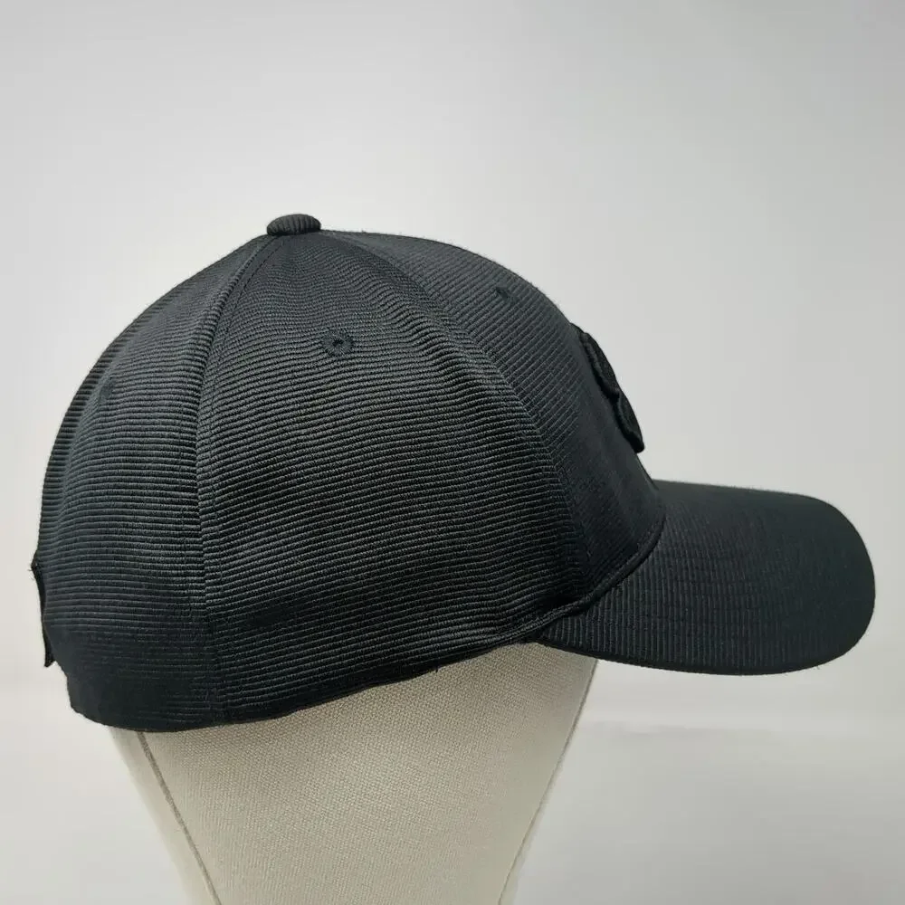 Black Clover Baseball Cap Black XL Fitted Flexfit Rawlings Patch Live Lucky Hat